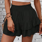 SHEIN -  Pull-On Waist Multi-Layer Ruffle Trim Casual Mini Short