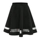 SHEIN -  wide-leg skirt with mesh insert and wide waist