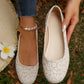 SHEIN -  Fashion Outdoor Canvas Floral Pattern Ballet Flat Shoe