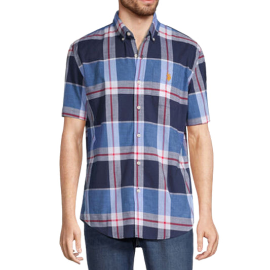 U.S. POLO ASSN. - Classic Fit Short Sleeve Plaid Button-Down Shirt