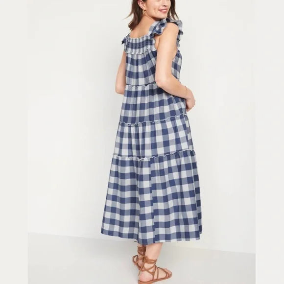 OLD NAVY - Flutter Sleeve Tiered Smocked Dress