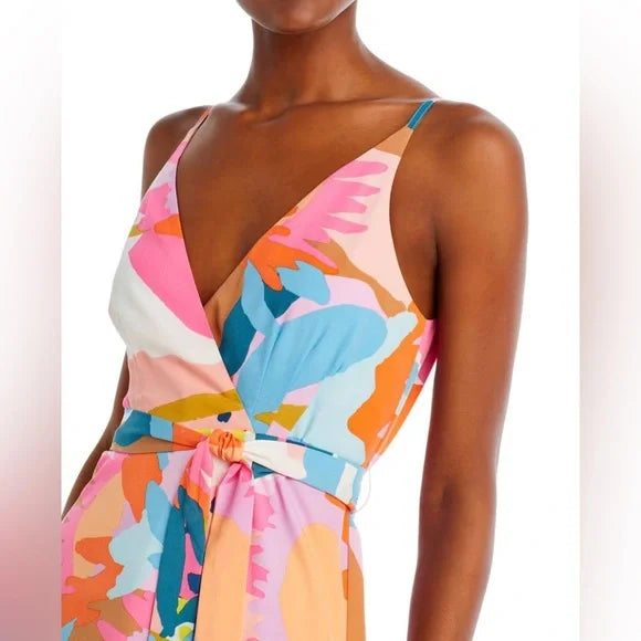 AQUA - Floral Print Maxi Dress