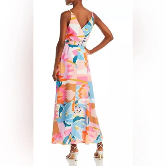 AQUA - Floral Print Maxi Dress