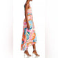 AQUA - Floral Print Maxi Dress