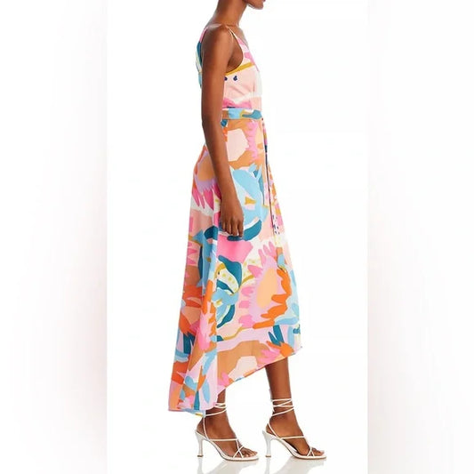 AQUA - Floral Print Maxi Dress