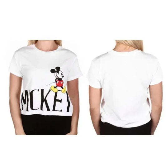 DISNEY - Cropped Mickey Mouse Graphic T-Shirt
