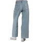 INDIGO REIN  - Distressed Wide-Leg Jeans