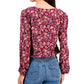 SELF ESTEEM - Lace-up V-Neck Crochet-Trimmed Top