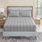 MACARON Sheet Sets Full / Grey MACARON - Printed Pattern Peached Cotton Percale Melange Sheet Set Minimal