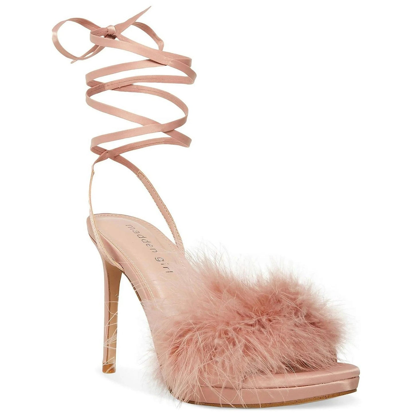 MADDEN GIRL Womens Shoes 40.5 / Pink MADDEN GIRL - Feather Tie up Sandals