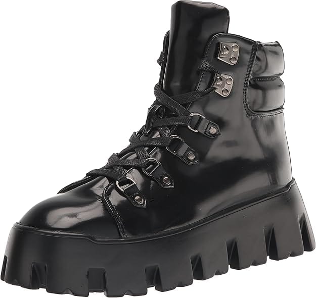 MADDEN GIRL Womens Shoes 36 / Black MADDEN GIRL - Lace-up Lug Sole Ankle Boots