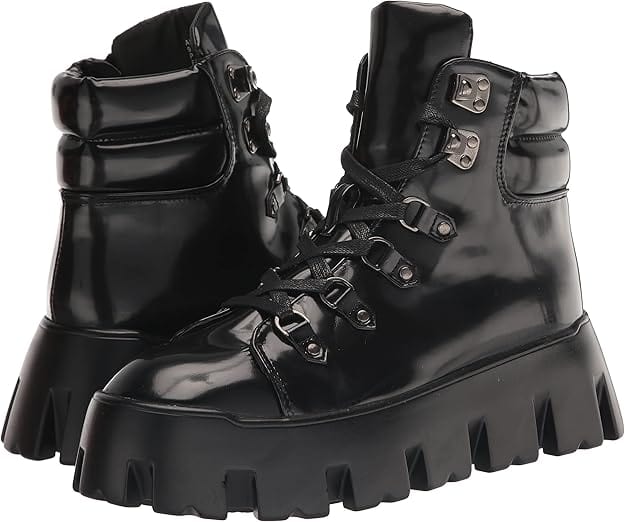 MADDEN GIRL Womens Shoes 36 / Black MADDEN GIRL - Lace-up Lug Sole Ankle Boots