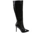 MARC FISHER Womens Shoes 41 / Black MARC FISHER - Animal Print Stiletto Zip-up Dress Boots