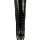 MARC FISHER Womens Shoes 41 / Black MARC FISHER - Animal Print Stiletto Zip-up Dress Boots