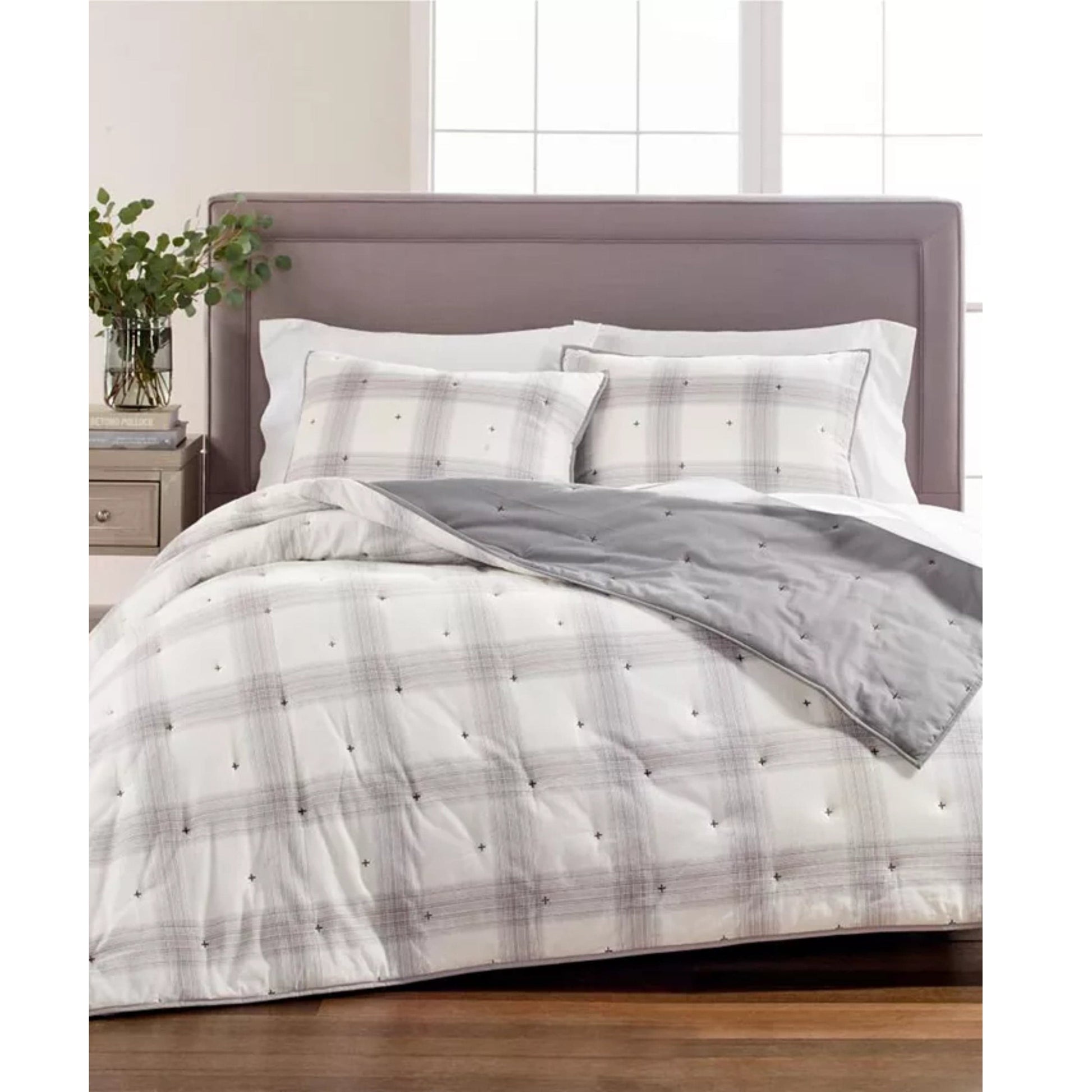 MARTHA STEWART Comforter/Quilt/Duvet Full/Queen / Multi-Color MARTHA STEWART - Tufted Plaid Full/Queen Quilt,