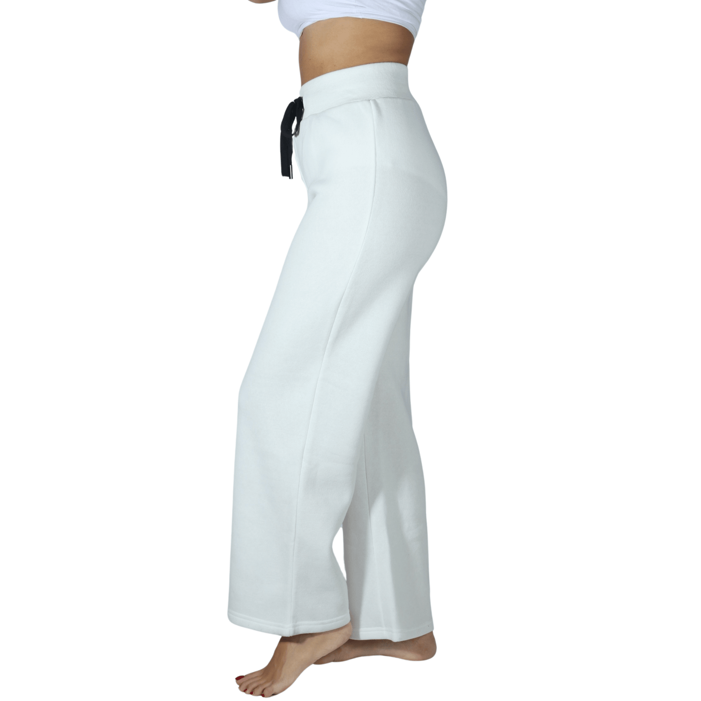 MC LORENE Womens Bottoms S / White MC LORENE - Elastic Waist Pants