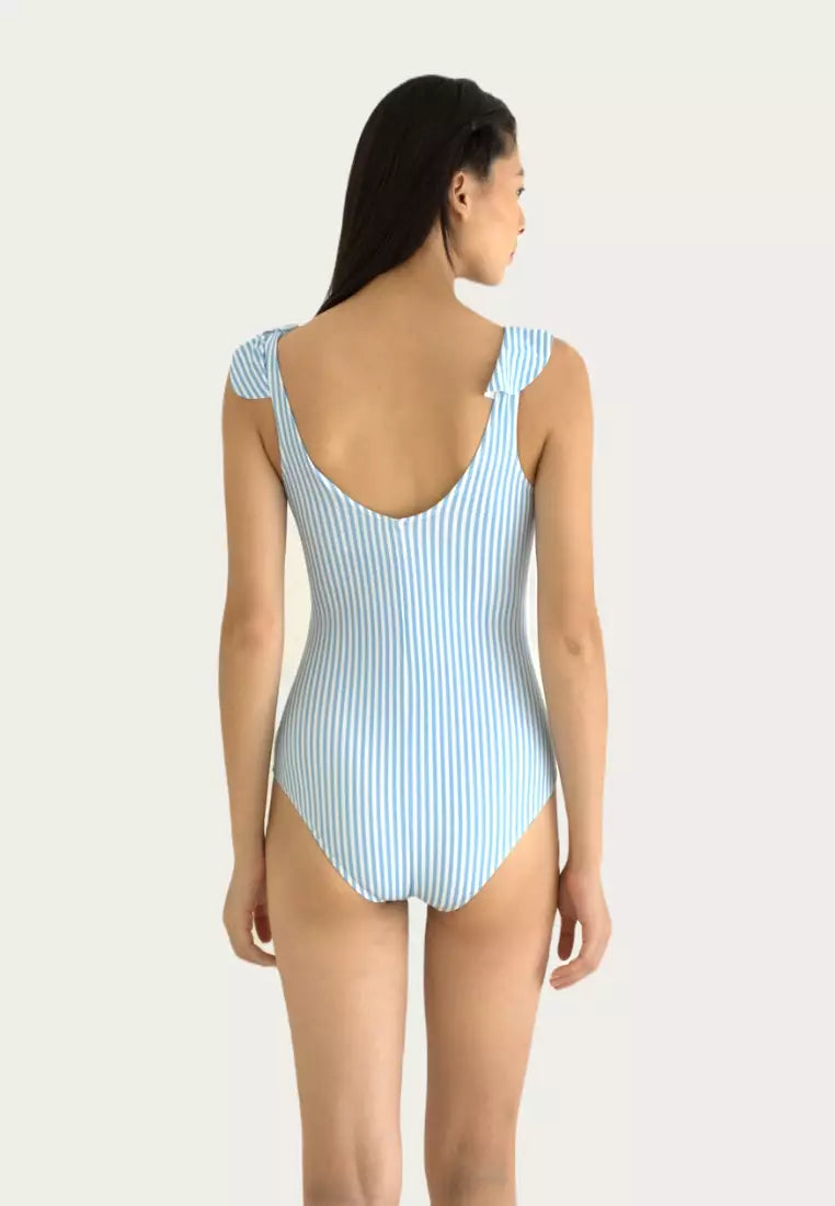 SHEIN - Blue Skies Pin Stripe One-Piece