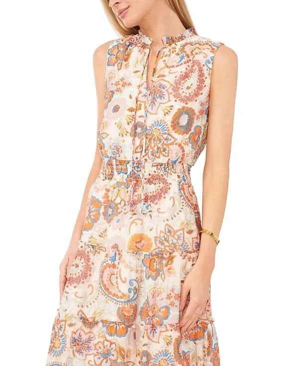 MSK Womens Dress XXL / Multi-Color MSK - Floral Print Long Maxi Dress
