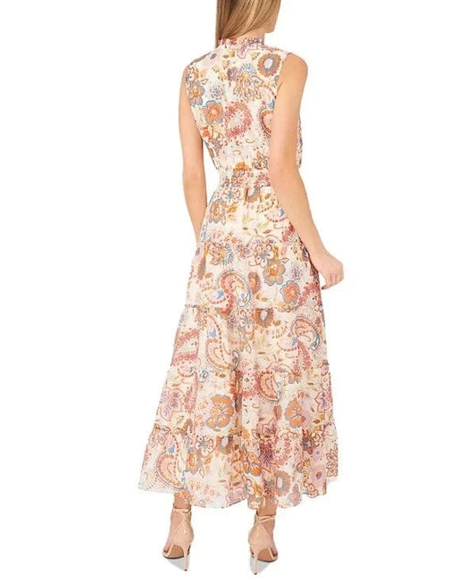 MSK Womens Dress XXL / Multi-Color MSK - Floral Print Long Maxi Dress