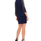 MSK Womens Dress M / Navy MSK - Women's Beaded Shift Split Sleeve