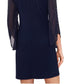 MSK Womens Dress M / Navy MSK - Women's Beaded Shift Split Sleeve