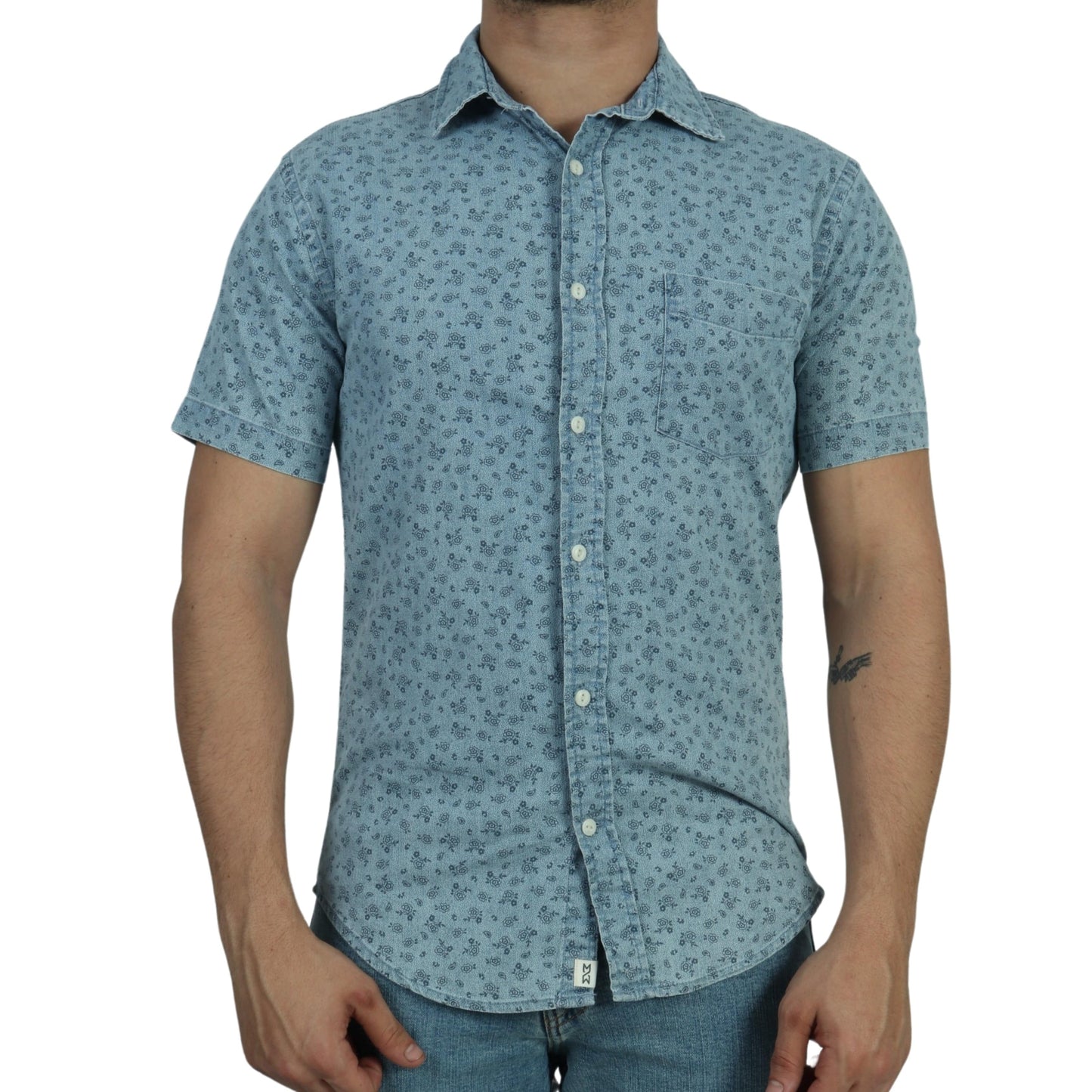 MUTUAL WEAVE Mens Tops S / Blue MUTUAL WEAVE - Floral All Over T-shirt