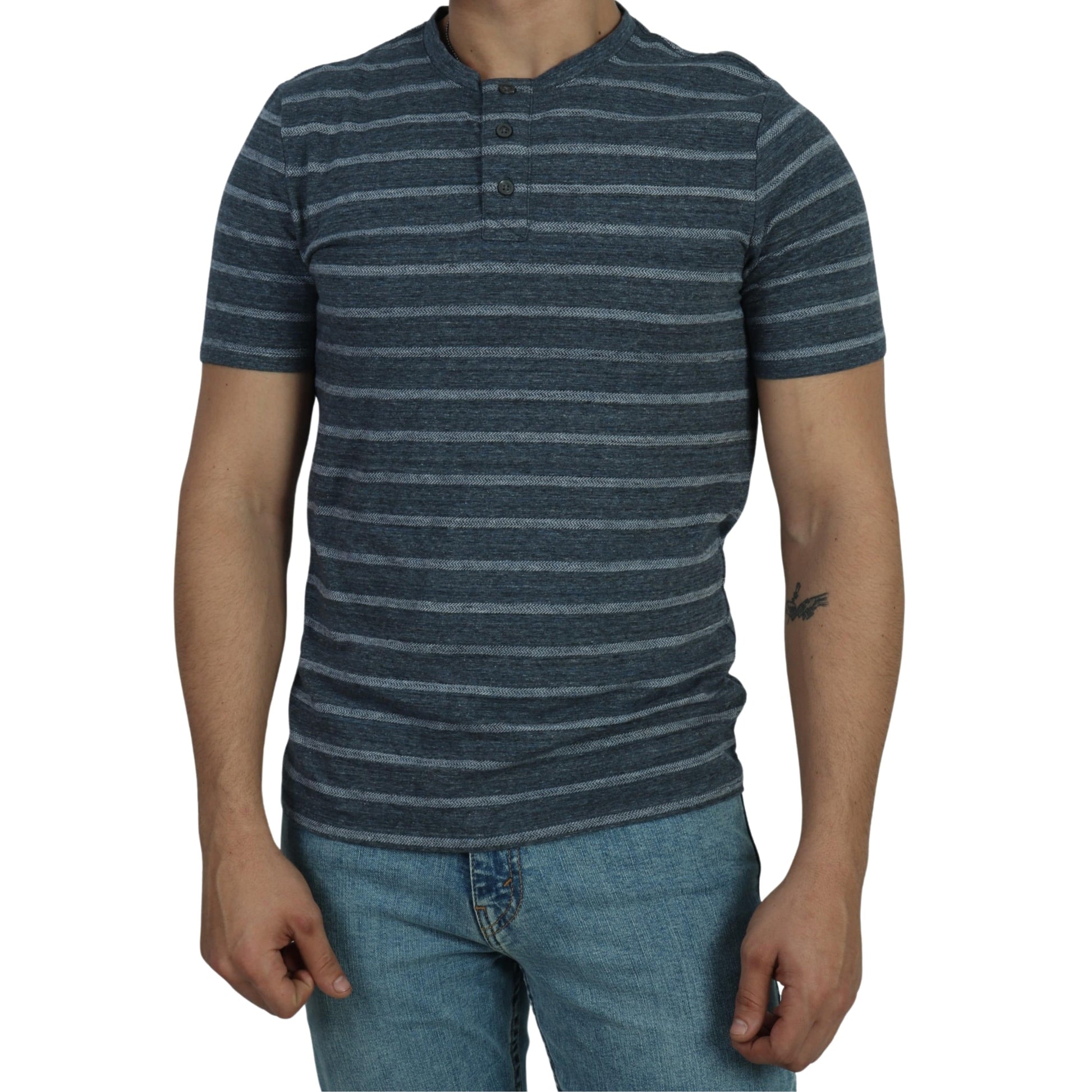 MUTUAL WEAVE Mens Tops S / Blue MUTUAL WEAVE - Short Sleeve T-Shirt