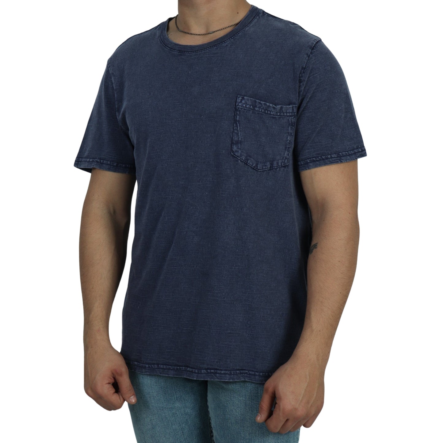 MUTUAL WEAVE Mens Tops L / Navy MUTUAL WEAVE - Side Pocket T-Shirt