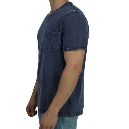 MUTUAL WEAVE Mens Tops L / Navy MUTUAL WEAVE - Side Pocket T-Shirt