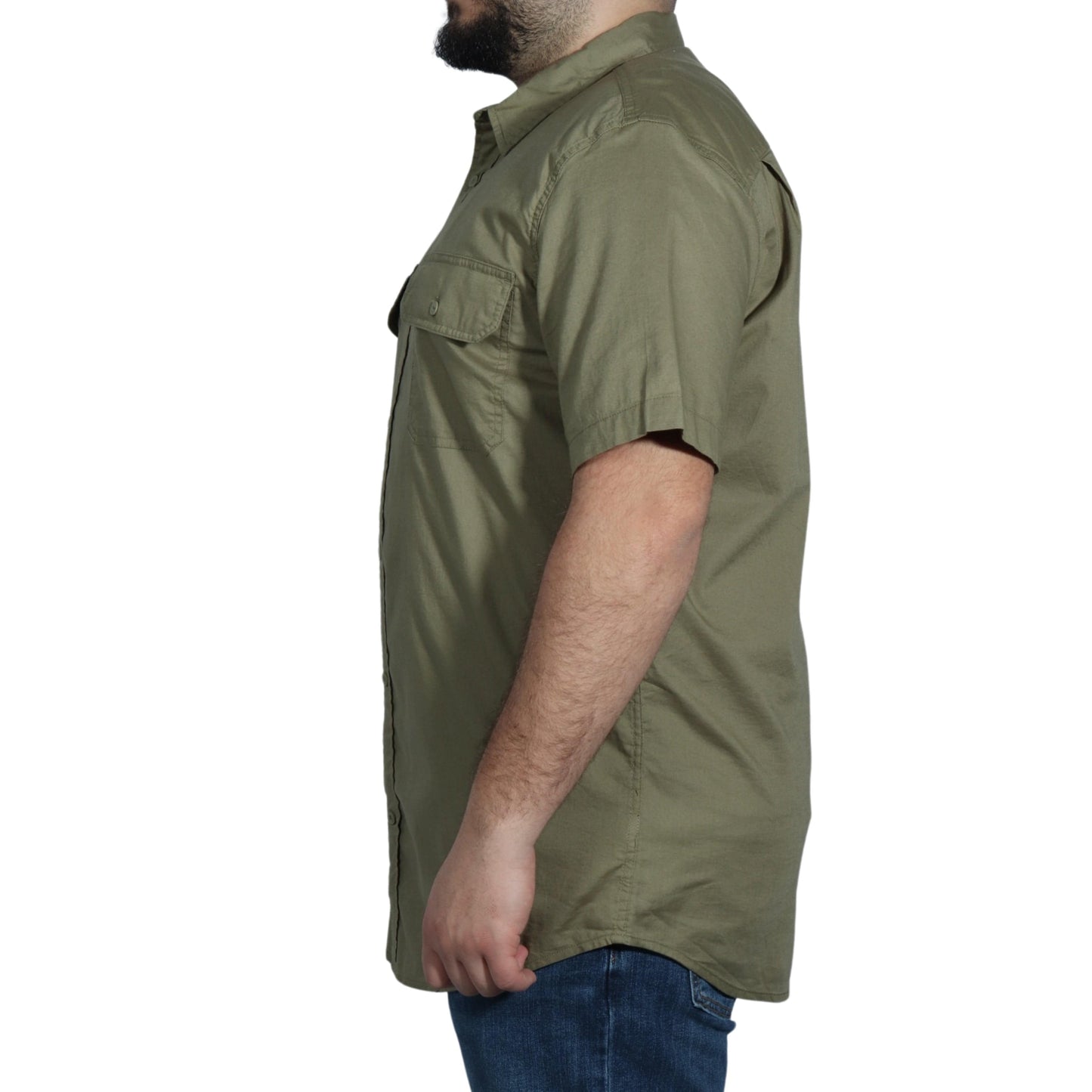 MUTUAL WEAVE Mens Tops XL Tall / Green MUTUAL WEAVE - Two Pockets Front Shirt