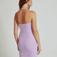 NAKED WARDROBE Womens Dress L / Purple NAKED WARDROBE - Snatched Halter Mini Dress