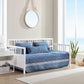 NAUTICA Comforter/Quilt/Duvet Daybed / Blue NAUTICA - Coveside Blue Cotton Reversible 4-Piece Daybed Bonus Set