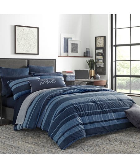 NAUTICA Comforter/Quilt/Duvet Twin / Blue NAUTICA - Reversible Comforter and Sham Set