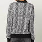 NEW COLLECTION Womens Jackets M / Multi-Color NEW COLLECTION - Reptilian Print Bomber Jacket
