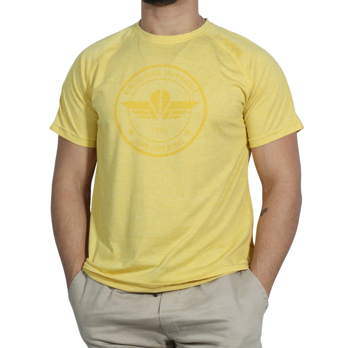 NEW LINE Mens Tops M / Yellow NEW LINE - Short Sleeve T-Shirt