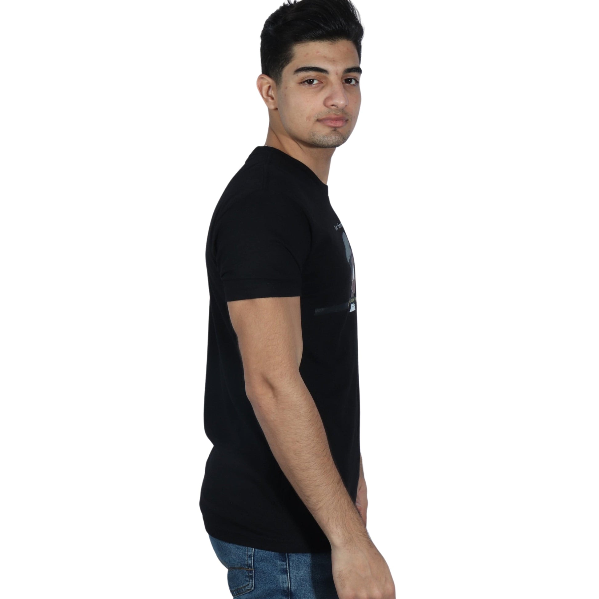 NEXT LEVEL Mens Tops S / Black NEXT LEVEL - Music Everything Printed T-shirt