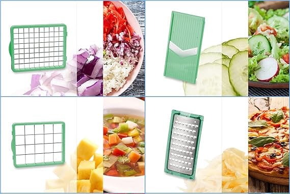 NICER DICER CHEF Kitchenware Green NICER DICER CHEF - 13 Piece food slecer and dicer