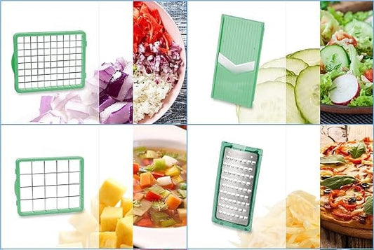 NICER DICER CHEF Kitchenware Green NICER DICER CHEF - 13 Piece food slecer and dicer