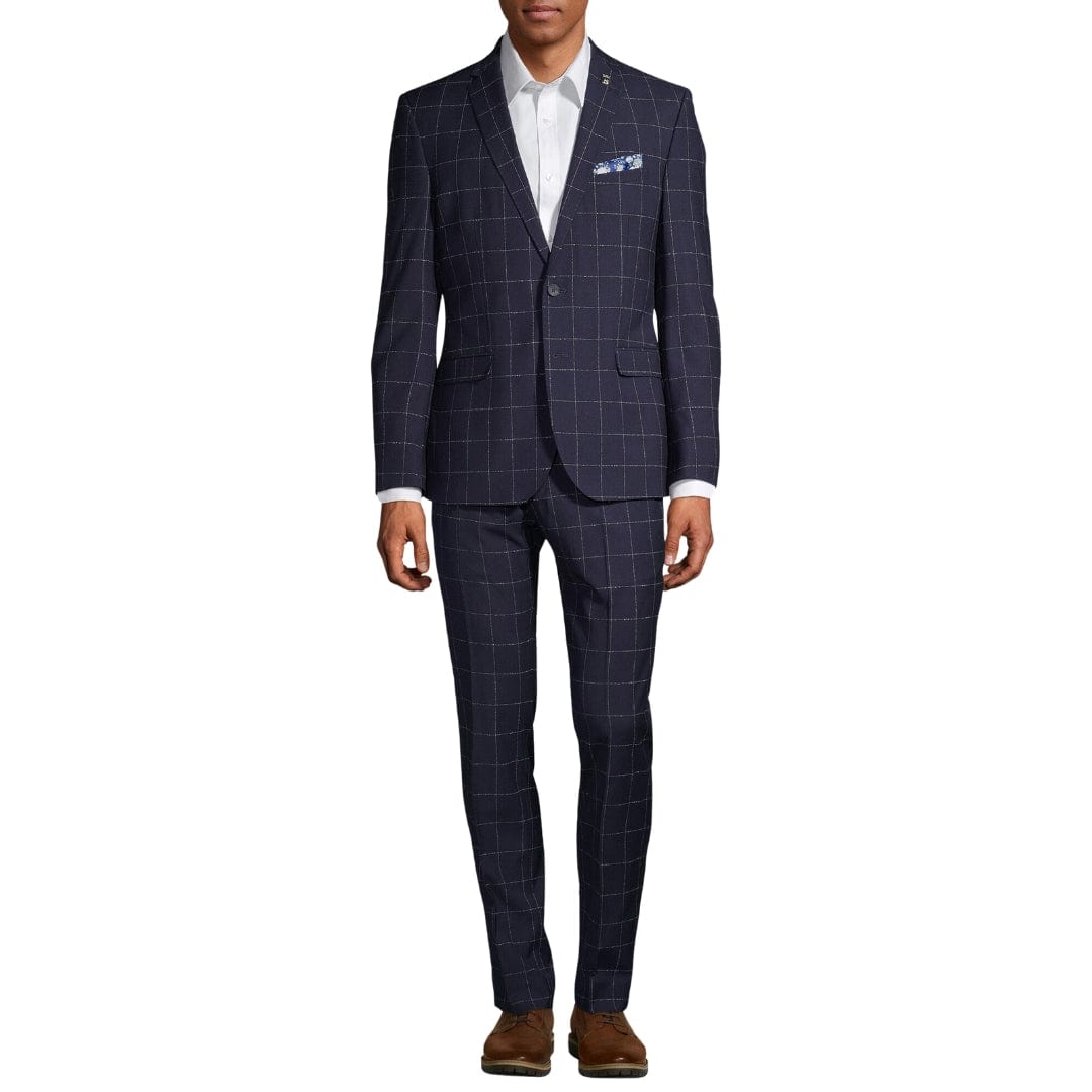 NICK GRAHAM Mens Suits M / Navy NICK GRAHAM - Slim Fit Pre-Tailored Suit