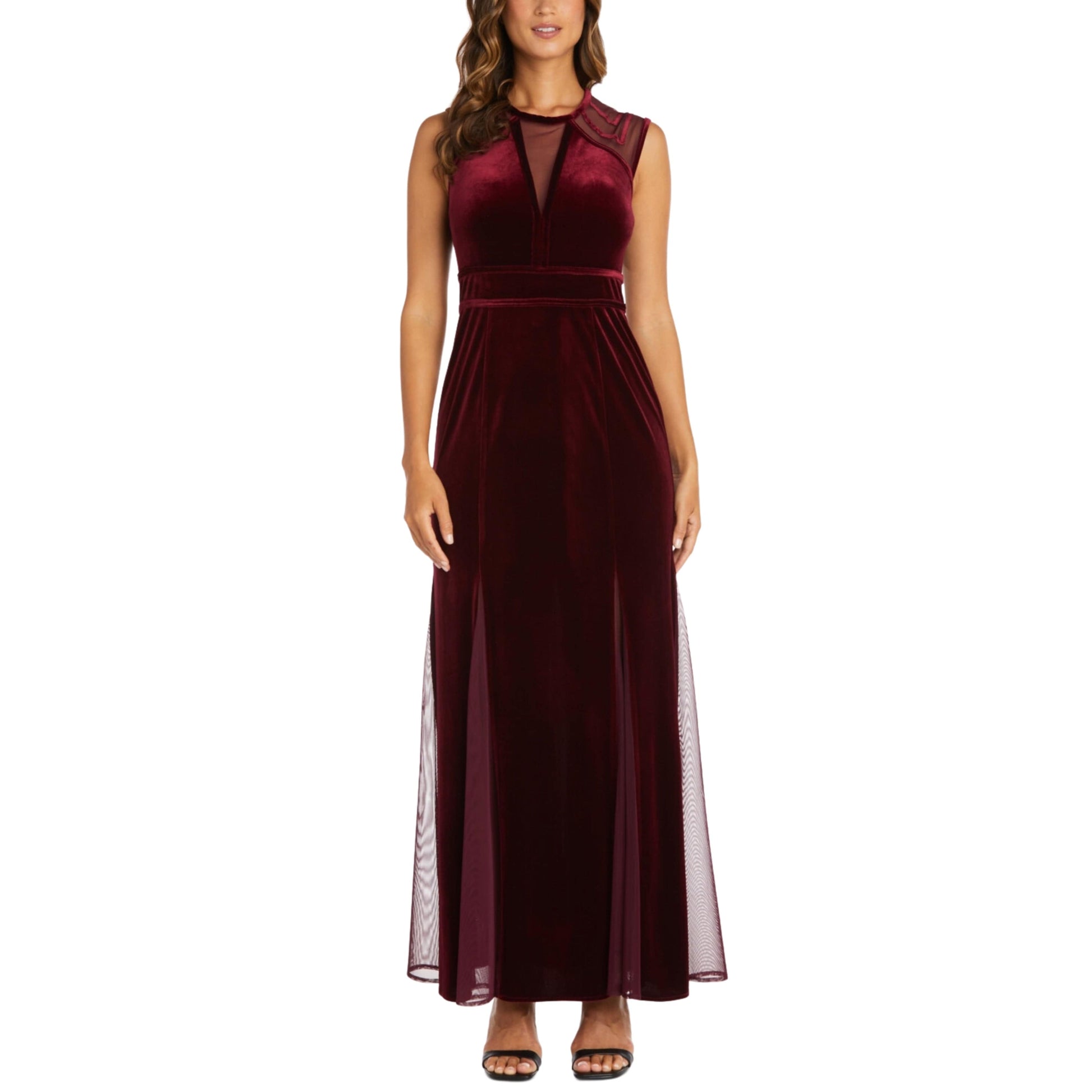 NIGHTWAY Womens Dress M NIGHTWAY - Velvet Long Evening Dress