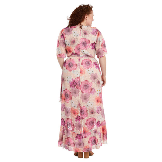 NIGHTWAY - High Low Floral print long dress