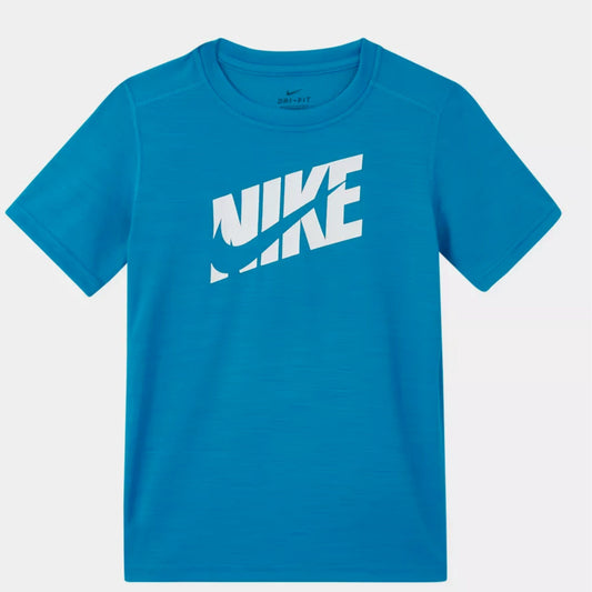 NIKE Boys Tops XS / Blue NIKE - Printed Logo Sold Color T-Shirt