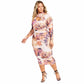 NINA PARKER Womens Dress NINA PARKER - Plus Size Printed Bodycon Cutout-Detail Dress