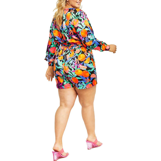 NINA PARKER Womens Overall XL / Multi-Color NINA PARKER - Orane print romper
