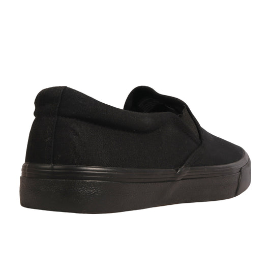 NO BOUNDARIES Mens Shoes 40.5 / Black NO BOUNDARIES - Clinton Canvas Skate Slip On Sneakers