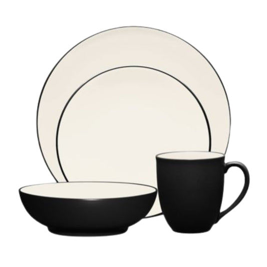NORITAKE Kitchenware Black NORITAKE - Colorwave Coupe 4 Piece Place Setting