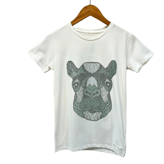 NORTHERN APPAREL Boys Tops M / White NORTHERN APPAREL - Animal face graphic print t-shirt