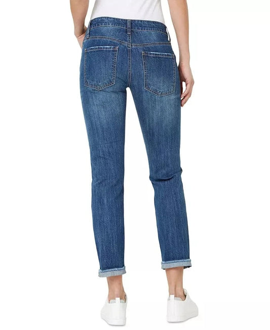 NUMERO Womens Bottoms XS / Blue NUMERO -  Ripped Boyfriend Jeans