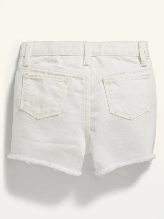 OLD NAVY Girls Bottoms S / White OLD NAVY - High-Rise White Jean Shorts