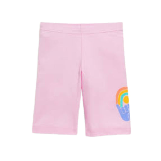 OLD NAVY Girls Bottoms L / Light Pink OLD NAVY - Sold Color Printed Design Bike Shorts
